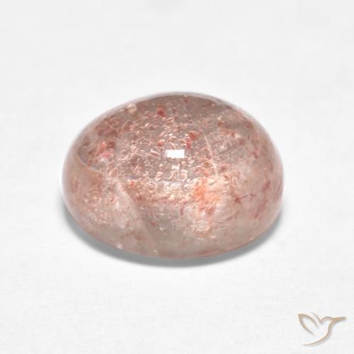 Quartz fraise Rose clair naturelle ovale, 1.88 ct, Translucide