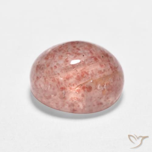 Quartz fraise Rose terreux naturelle ovale, 1.92 ct, Translucide