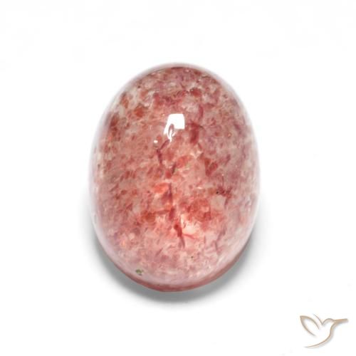 1.76ct Naturel Rose framboise Quartz Fraise, ovale, Translucide