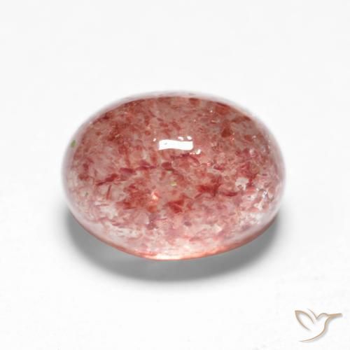 Quartz fraise Rose framboise naturelle ovale, 1.76 ct, Translucide