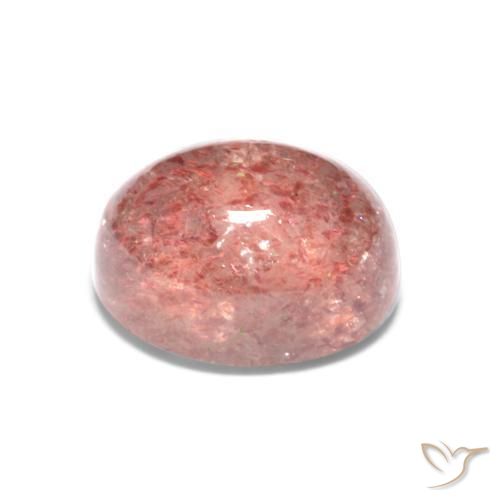 Quartz fraise Rose framboise naturelle ovale, 1.76 ct, Translucide
