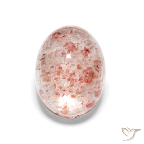 1.67ct Naturel Rose terreux Quartz Fraise, ovale, Translucide