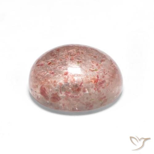 Quartz Fraise Rose terreux naturelle ovale, 1.67 ct, Translucide
