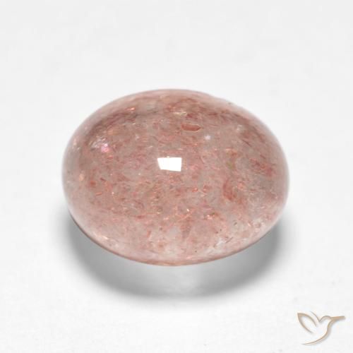 Quartz fraise Pêche rose naturelle ovale, 1.96 ct, Translucide