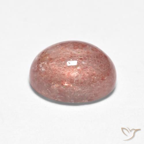 Quartz fraise Rose clair naturelle ovale, 1.53 ct, Translucide