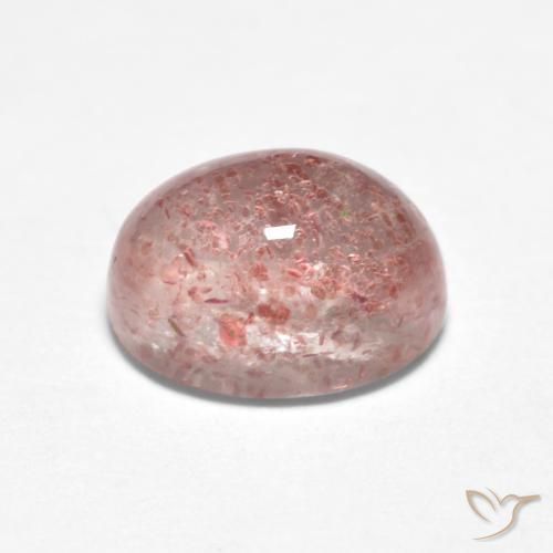 Quartz fraise Rose moyen naturelle ovale, 1.69 ct, Translucide