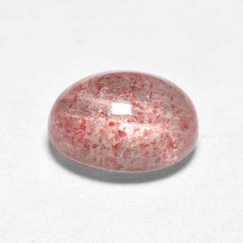Quartz fraise Rose moyen-léger naturelle Coupe ovale, 1.69 ct, Translucide