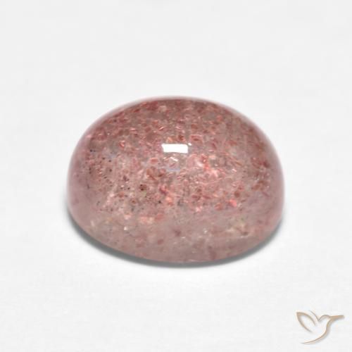 Quartz Fraise Rose léger naturelle ovale, 1.85 ct, Translucide