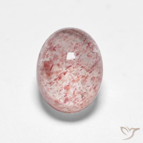 1.97ct Naturel Rose bubblegum léger Quartz fraise, ovale, Translucide