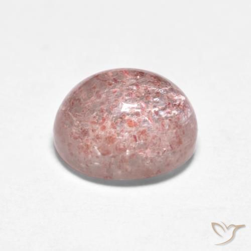 Quartz fraise Rose bubblegum léger naturelle ovale, 1.97 ct, Translucide