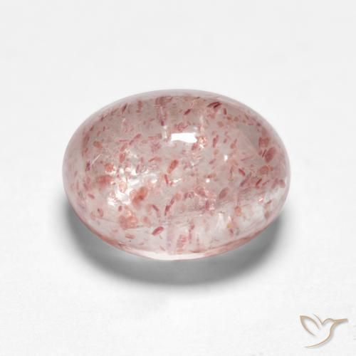Quartz fraise Rose clair naturelle ovale, 2.04 ct, Translucide