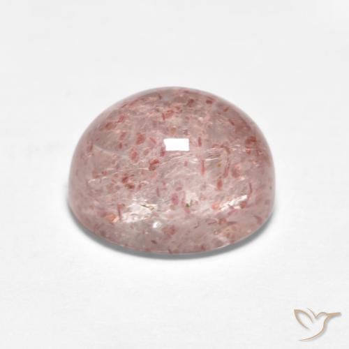 Quartz fraise Rose clair naturelle ovale, 2.04 ct, Translucide