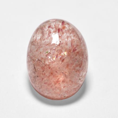 Quartz fraise Rose terreux naturelle Coupe ovale, 1.49 ct, Translucide