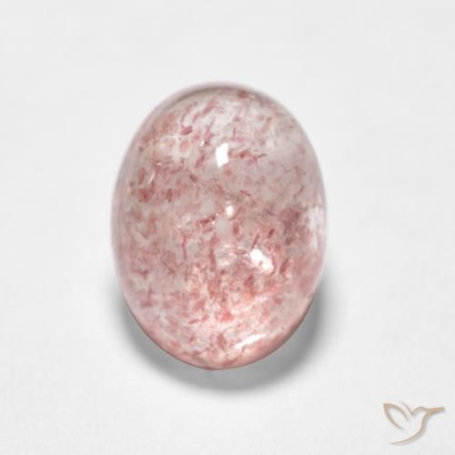 1.59ct Naturel Rose clair Quartz fraise, ovale, Translucide