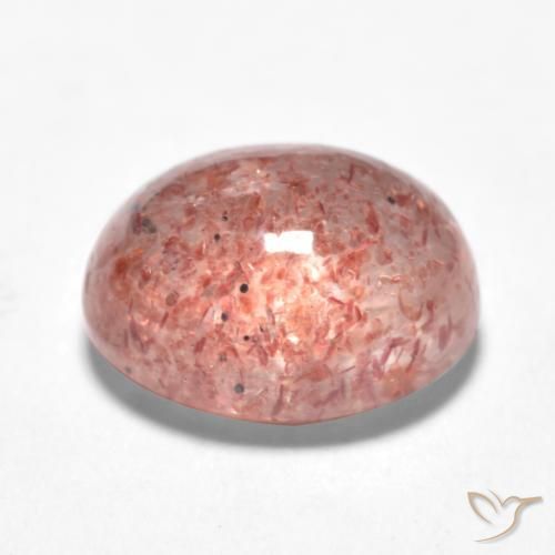 Quartz fraise Rose moyen-léger naturelle ovale, 1.48 ct, Translucide