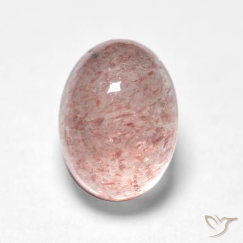 1.30ct Naturel Rose moyen Quartz fraise, ovale, Translucide