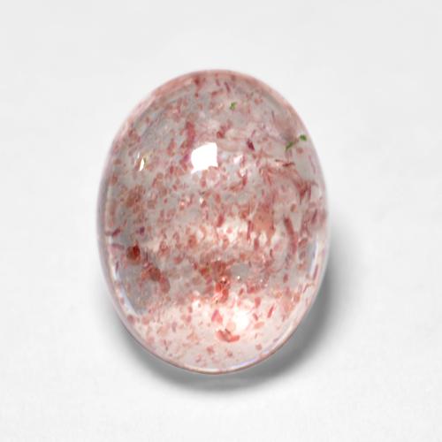 Quartz fraise Rose clair naturelle Coupe ovale, 1.45 ct, Translucide