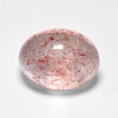Quartz fraise Rose clair naturelle Coupe ovale, 1.45 ct, Translucide