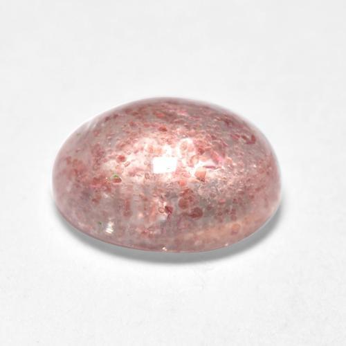 Quartz fraise Rose clair naturelle Coupe ovale, 1.45 ct, Translucide