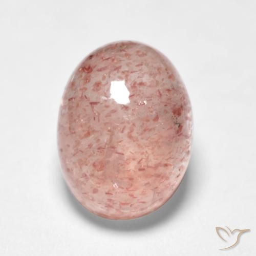 1.88ct Naturel Flamant rose Quartz fraise, ovale, Translucide