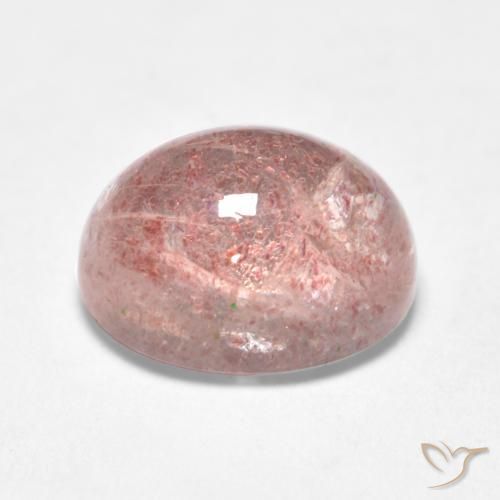Quartz fraise Rose clair naturelle ovale, 1.75 ct, Translucide