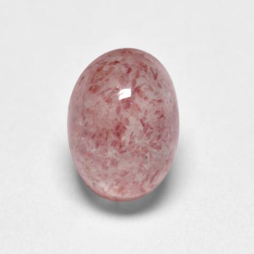 Quartz fraise rose naturelle coupe ovale, 1,13 ct, translucide