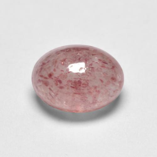 Quartz fraise rose naturelle coupe ovale, 1,13 ct, translucide