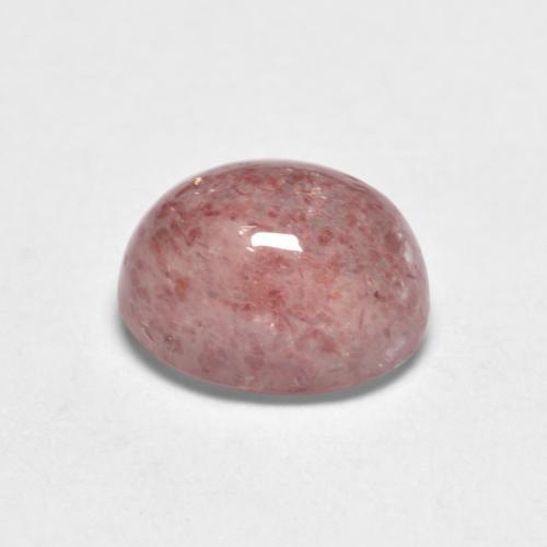 Quartz fraise rose naturelle coupe ovale, 1,13 ct, translucide