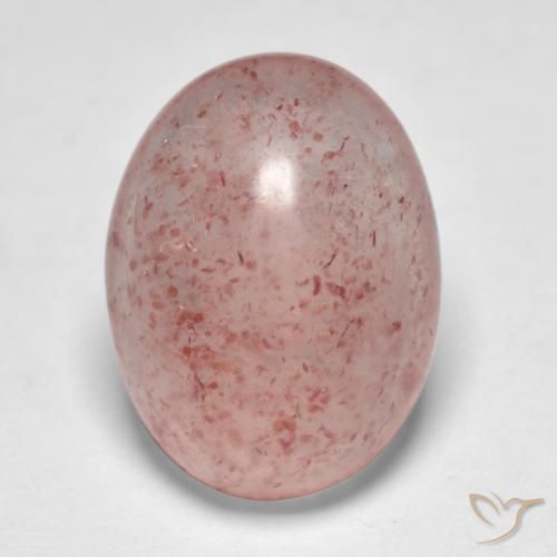 9.24ct Naturel Rose clair Quartz Fraise, ovale, Translucide