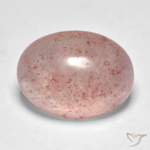 Quartz fraise Rose clair naturelle ovale, 9.24 ct, Translucide