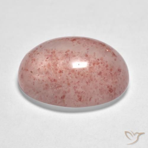 Quartz fraise Rose clair naturelle ovale, 9.24 ct, Translucide