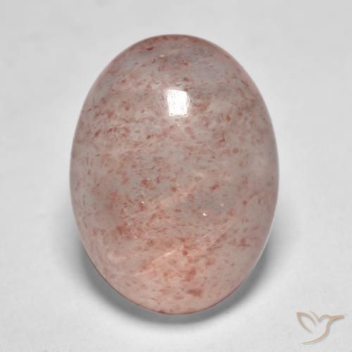 8.14ct Naturel Rose clair Quartz fraise, ovale, Translucide