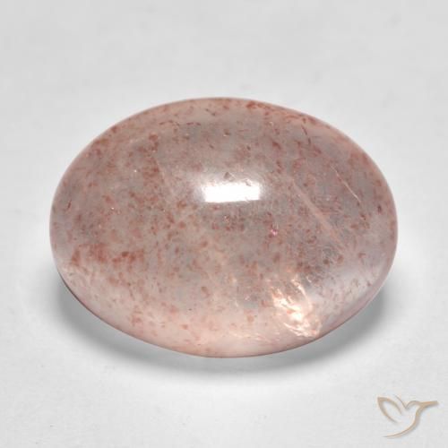 Quartz fraise Rose clair naturelle ovale, 8.14 ct, Translucide