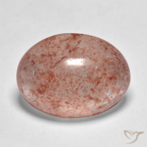 Quartz fraise Rose terreux naturelle ovale, 7.92 ct, Translucide