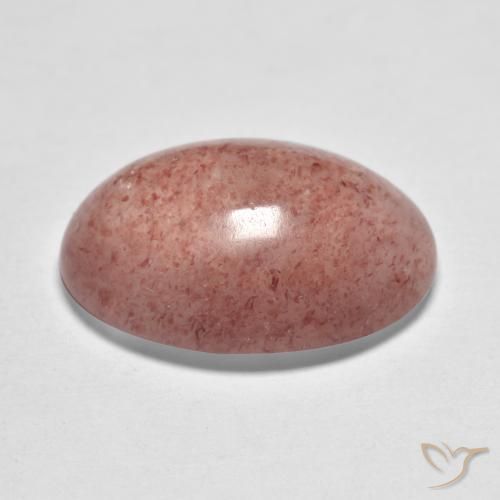 Quartz fraise Rose moyen naturelle ovale, 7.24 ct, Translucide