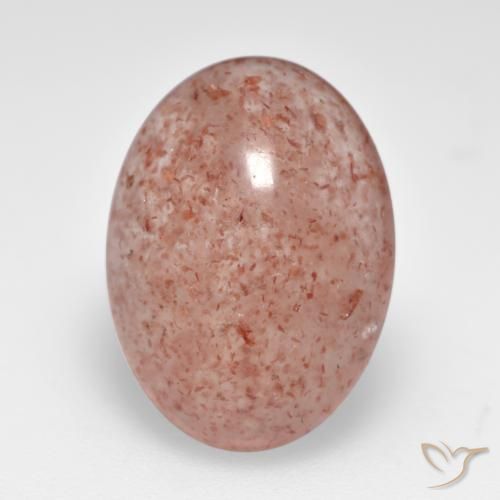 7.36ct Naturel Rose orangé Quartz fraise, ovale, Translucide