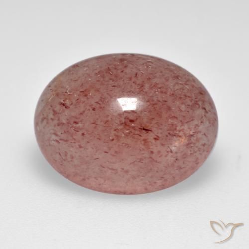Quartz fraise Rose moyen-léger naturelle ovale, 6.80 ct, Translucide