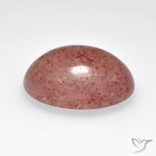 Quartz fraise Rose moyen-léger naturelle ovale, 6.80 ct, Translucide