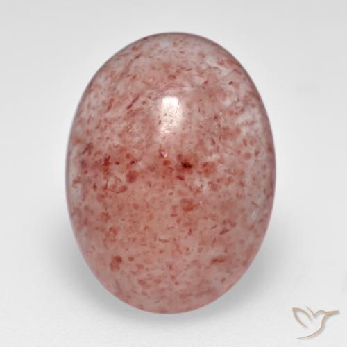 6.60ct Naturel Rose moyen-léger Quartz Fraise, ovale, Translucide