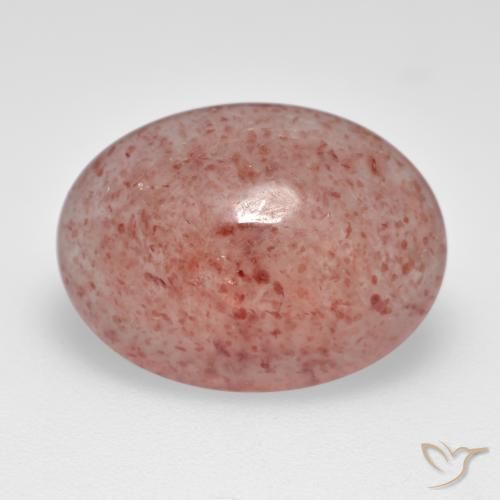 Quartz fraise Rose moyen-léger naturelle ovale, 6.60 ct, Translucide