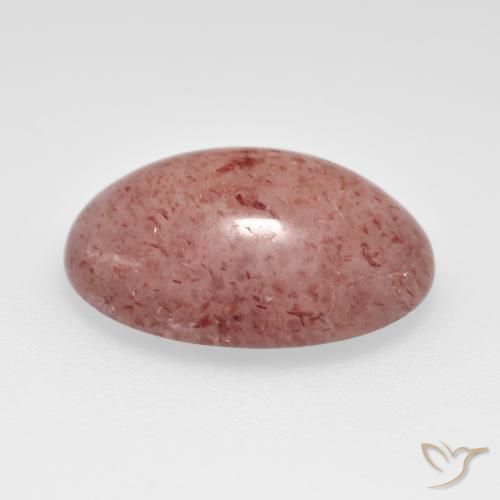 Quartz fraise Rose moyen-léger naturelle ovale, 6.60 ct, Translucide