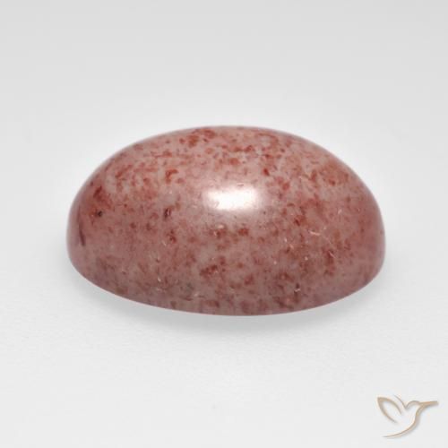 Quartz fraise Rose moyen-léger naturelle ovale, 7.67 ct, Translucide