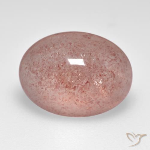 Quartz fraise Rose moyen naturelle ovale, 8.33 ct, Translucide