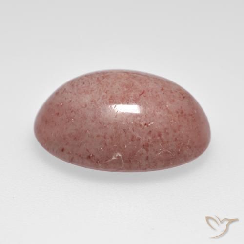 Quartz fraise Rose moyen naturelle ovale, 8.33 ct, Translucide