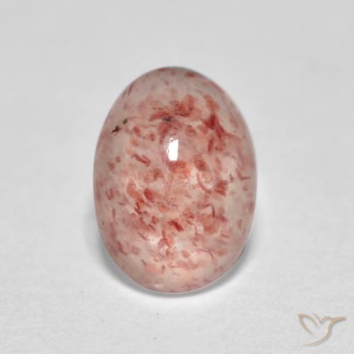 0.83ct Naturel Rose moyen Quartz fraise, ovale, Transparent