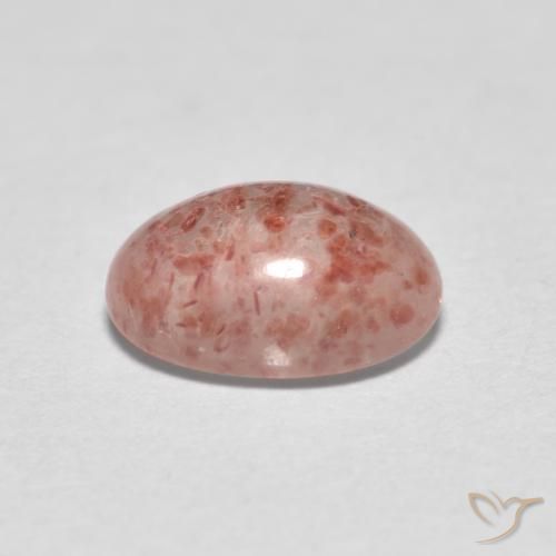Quartz fraise Rose moyen naturelle ovale, 0.83 ct, Transparent