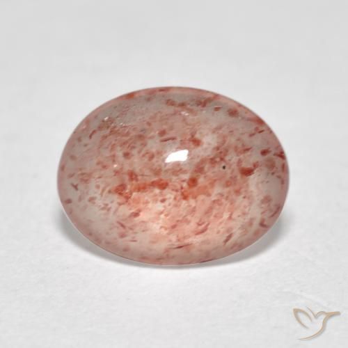 Quartz fraise Rose moyen naturelle ovale, 0.96 ct, Transparent