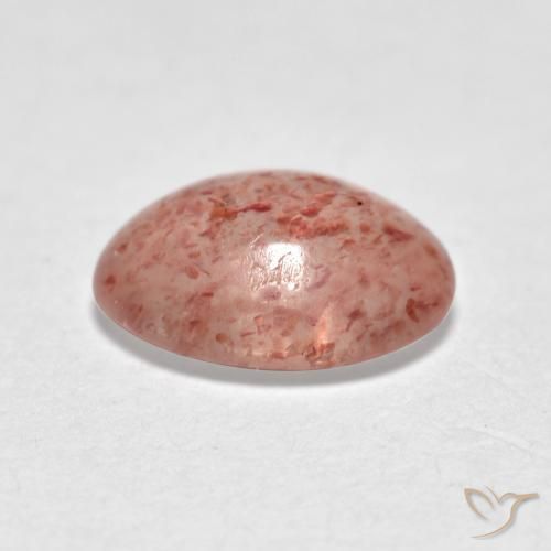 Quartz fraise Rose moyen naturelle ovale, 0.96 ct, Transparent