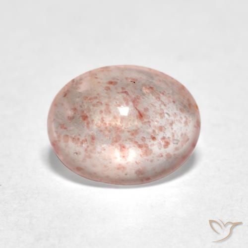 Quartz fraise Rose clair naturelle ovale, 0.92 ct, Transparent