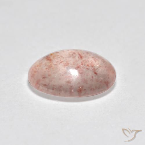 Quartz fraise Rose clair naturelle ovale, 0.92 ct, Transparent